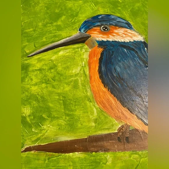 Kingfisher on Green